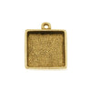 Nunn Design Antiqued Gold Plated Pewter Collage Bezel Square 1/2 Inch