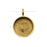 Nunn Design Antiqued Gold Plated Pewter Large Bezel Circle Pendant 19mm