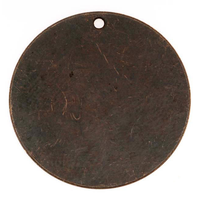 Vintaj Natural Brass Rustic Altered Blank Circle Pendants 25mm (4 pcs)