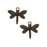 Vintaj Natural Brass Princess Dragonfly Charm Beads 12mm (2 pcs)