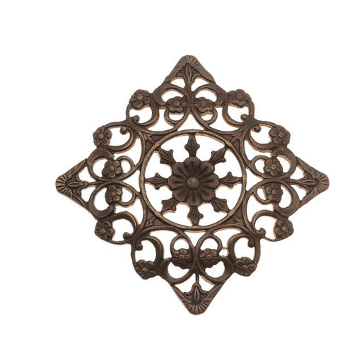 Vintaj Natural Brass Rosette Filigree Stamping 36mm (1 Piece)