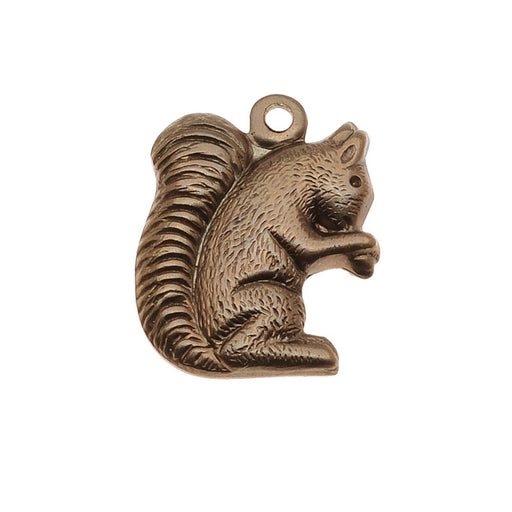 Vintaj Natural Brass Stamping Pendant - Gathering Squirrel 16.5 x 12.5mm (1 pcs)