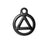 TierraCast Black Finish Pewter Recovery Symbol Charm 19.5mm (1)