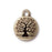 TierraCast Brass Oxide Finish Pewter Round Tree Of Life Charm 19mm (1 pcs)