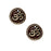TierraCast Brass Oxide Finish Pewter 2-Sided Om / Aum Charms 10mm (2 Pieces)