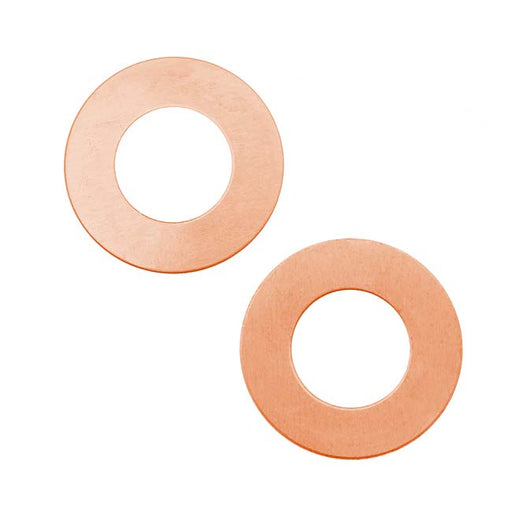 Solid Copper Round Stamping Blanks - 25mm Diameter 24 Gauge (2)