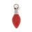 Silver Plated Opaque Red Enamel Christmas Light Charm 18.5mm (1 Piece)