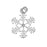 Antiqued Silver Plated Winter Snowflake Charm 19.5mm (1 Piece)