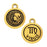 TierraCast Zodiac Charm Collection, Virgo Symbol 19x15.25mm 1 Piece, Antiqued Gold Plated