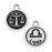 TierraCast Zodiac Charm Collection, Libra Symbol 19x15.25mm, 1 Piece, Antiqued Silver Plated