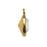 TierraCast Pewter Frame Pendant, with 10mm Crystal Cushion, Bright Gold Plated (1 Piece)