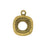 Nunn Design Open Back Bezel Charm, Fits #4470 Cushion Fancy Stone 12mm, Antiqued Gold (1 Piece)