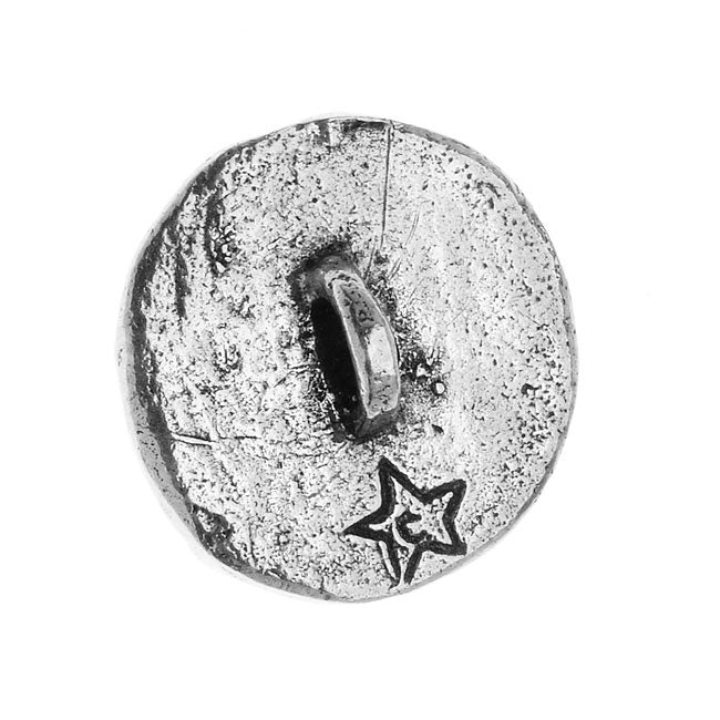 Green Girl Studios Button, Round with Horse 16mm, 1 Piece, Pewter