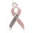 Silver Plated With Pink Enamel Awareness Ribbon 'Survivor' Charm 22mm (1 Piece)