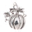 Antiqued Silver Plated Harvest Pumpkin Charm 21mm (1 Piece)