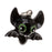 Jewelry Charm, 3-D Hand Painted Resin Bat 19mm, Black (1 Piece)