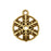 TierraCast Fine Gold Plated Round Snowflake Pendant 19.4mm (1)