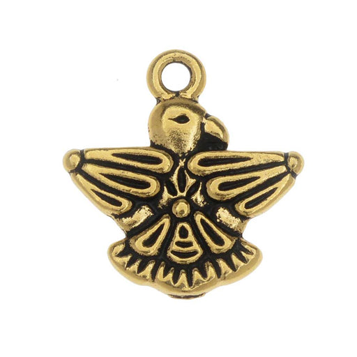 TierraCast Pewter Charm, Thunderbird 19mm, 1 Piece, Antiqued Gold Plated