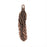 TierraCast Pewter Pendant, Southwestern Feather 48mm, 1 Piece, Antiqued Copper Plated