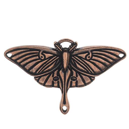 Pendant Link, Luna Moth 25.5x38.5mm, 1 Pendant, Antiqued Copper, By TierraCast