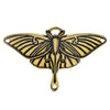Pendant Link, Luna Moth 25.5x38.5mm, 1 Pendant, Antiqued Gold, By TierraCast