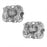 Zola Elements Pendant Link, 4 to 1 Nugget 20x16.5mm, Antiqued Silver Tone (2 Pieces)