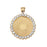 Bezel Pendant, Circle with Crystal Edge 25mm, Gold Tone (1 Piece)