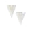 Zola Elements Acetate Pendant, Triangle 16x20mm, Pearl White (2 Pieces)