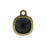 TierraCast Hammertone Bezel Pendant, Antiqued Brass, Fits Cushion Stone 10mm, 1 Piece