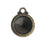 TierraCast Hammertone Bezel Pendant, Antiqued Brass, Fits Rivoli 12mm, 1 Piece