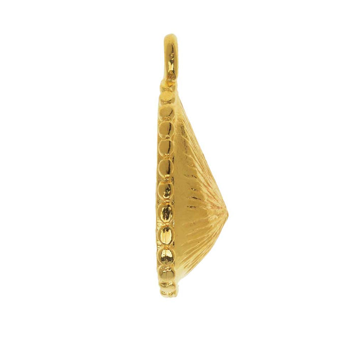 TierraCast Bezel Pendant, Fits #4320 Pear 14x10mm, Gold Plated (1 Piece)