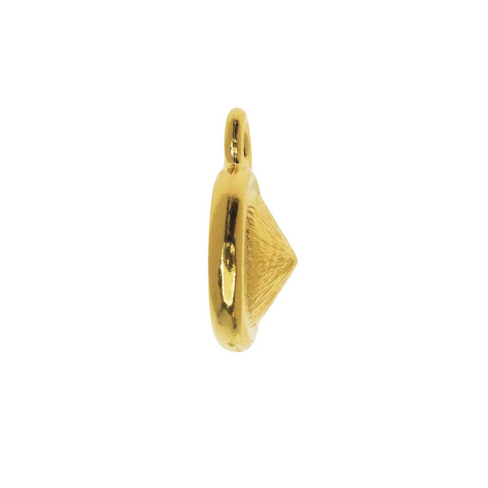 TierraCast Bezel Pendant, Fits #1088 Round Chatons SS39, Gold Plated (1 Piece)