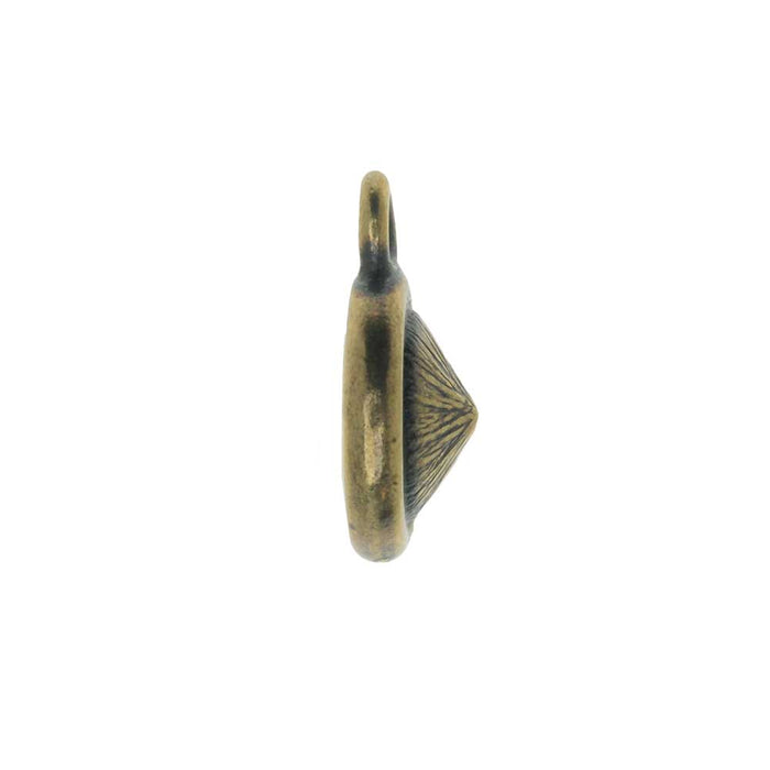 TierraCast Bezel Pendant, Fits #1088 Round Chatons SS39, 1 Piece, Antiqued Brass
