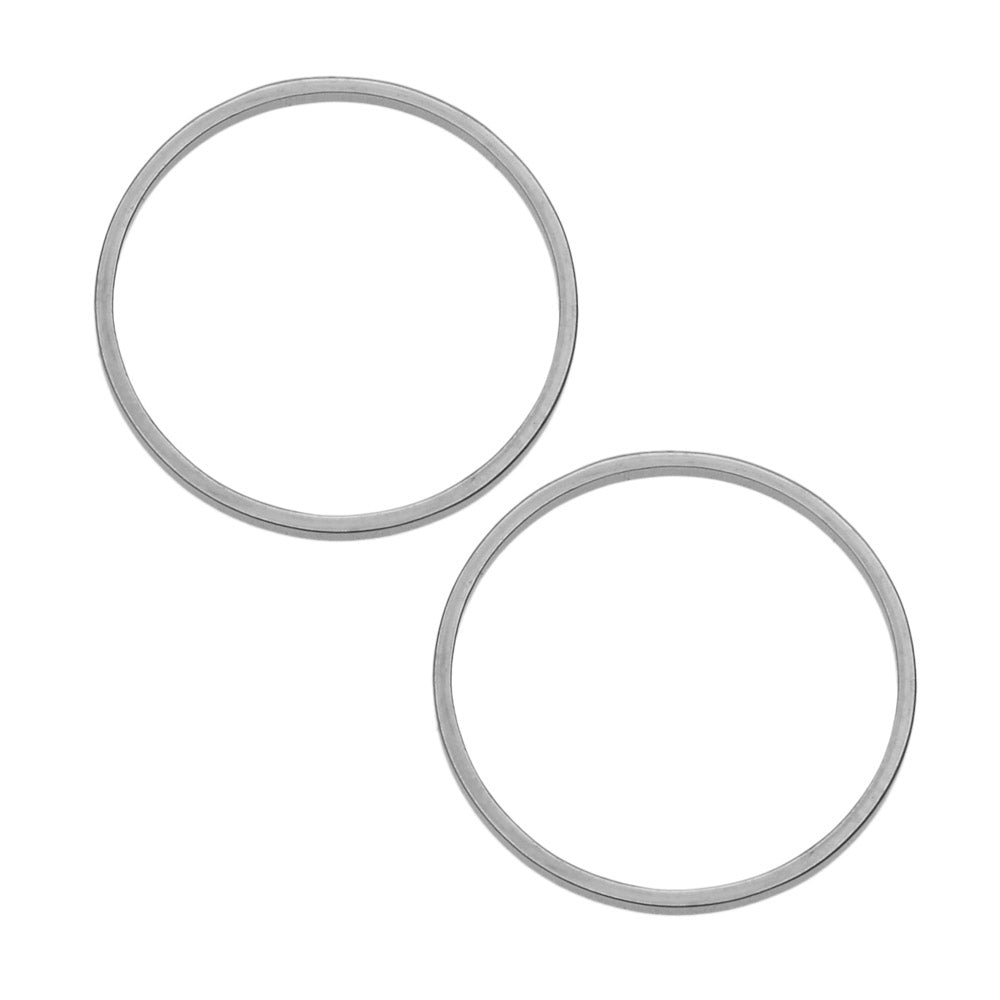 Beadable Open Frame Link, Circle 19.5mm, Stainless Steel (4 Pieces)