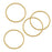 Beadable Open Frame Link, Circle 19.5mm, Gold Tone Steel (4 Pieces)