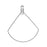 Beadable Open Wire Frame for Earrings or Pendants, Drop 36x38mm, Stainless Steel (6 Pieces)