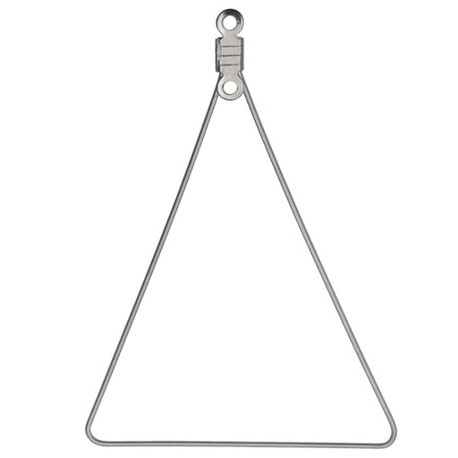 Beadable Open Wire Frame for Earrings or Pendants, Triangle 49.5x34mm, Stainless Steel (6 Pc)