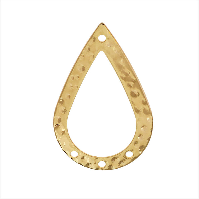 Chandelier Pendant, Teardrop 30.5mm, Gold Plated (4 Pieces)