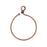 Beadable Wrapped Wire Hoop, For Pendants or Earrings 32mm Wide, Antiqued Copper Plated, By TierraCast (1 Piece)
