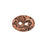 Metal Button, Flora 2-Hole Oval 14x18mm, Antiqued Copper Plated, By TierraCast (1 Piece)