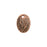 Metal Charm, Oval with Meadow Grass Design 13.5x9.8mm, Antiqued Copper, by Nunn Design (1 Piece)