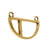 Open Back Bezel Pendant, Split Half-Circle 31x19.5mm, Antiqued Gold, by Nunn Design (1 Piece)