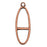 Open Back Bezel Pendant, Split Long Oval 38x13mm, Antiqued Copper, by Nunn Design (1 Piece)