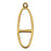 Open Back Bezel Pendant, Split Long Oval 38x13mm, Antiqued Gold, by Nunn Design (1 Piece)