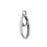 Open Back Bezel Pendant, Split Oval 23.5x9mm, Antiqued Silver, by Nunn Design (1 Piece)