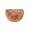 Primitive Flat Tag Pendant, Half Oval 21x15mm, Antiqued Copper, by Nunn Design (1 Piece)
