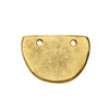 Primitive Flat Tag Pendant, Half Oval 21x15mm, Antiqued Gold, by Nunn Design (1 Piece)