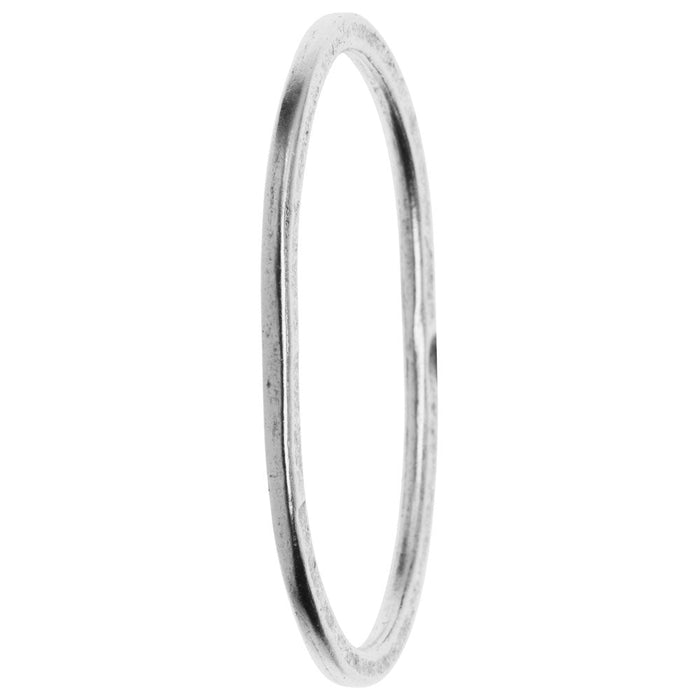 Open Frame, Oval Hammered Hoop 39x26mm, Antiqued Silver, by Nunn Design (1 Piece)