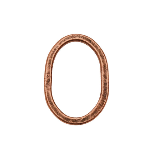 Open Frame, Oval Hammered Hoop 26.5x18mm, Antiqued Copper, by Nunn Design (1 Piece)