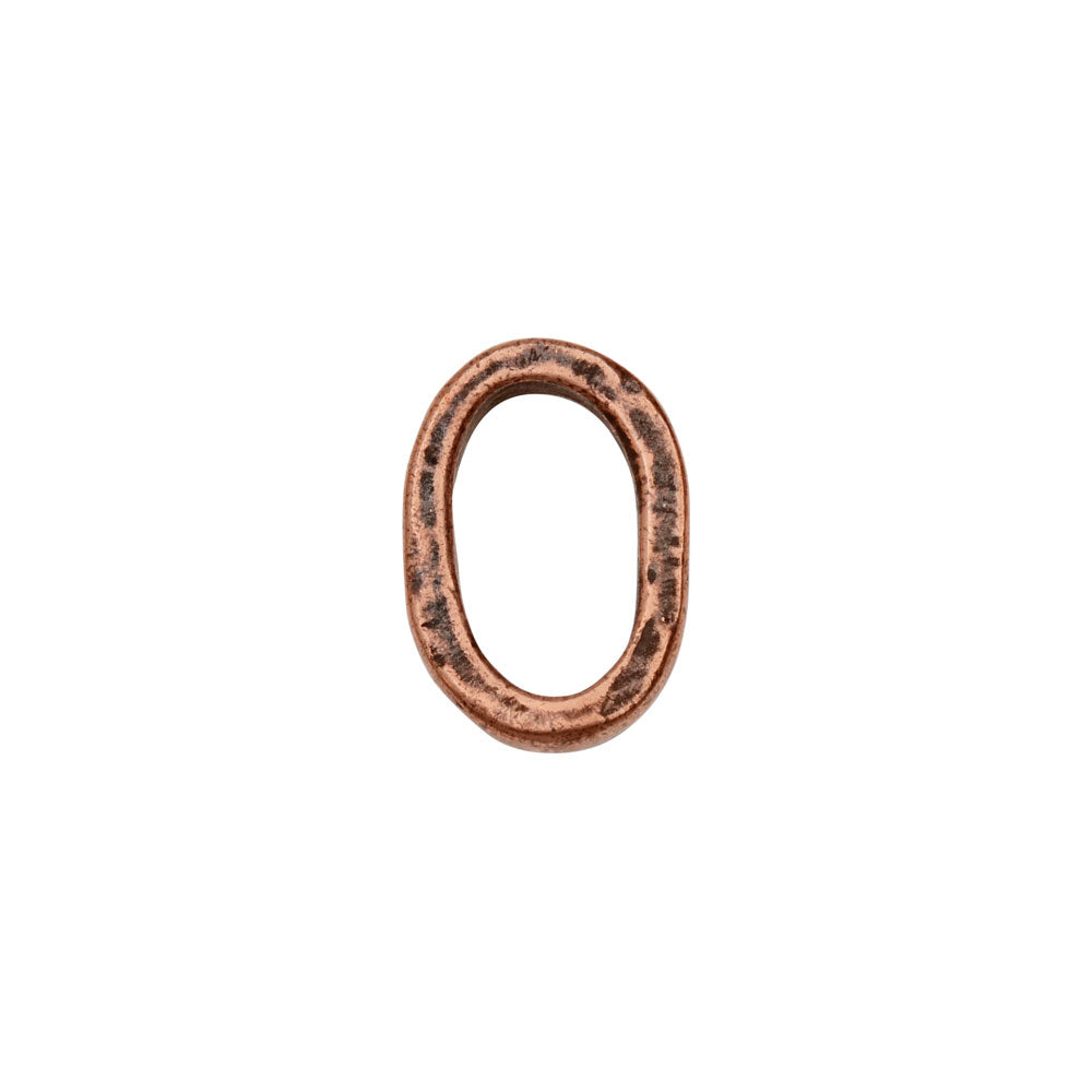 Open Frame, Oval Hammered Hoop 17x11.5mm, Antiqued Copper, by Nunn Design (1 Piece)